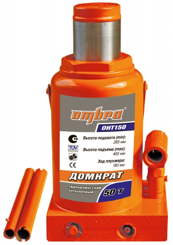 Домкрат гидравлический профессиональный 50 т., 285-465 мм OMBRA OHT150