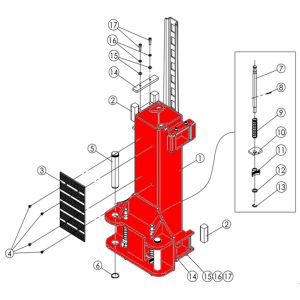 Корпус каретки V2-5.5L RAL1018 (BN-3.55PS-A-2000-01-00.RAL1018)