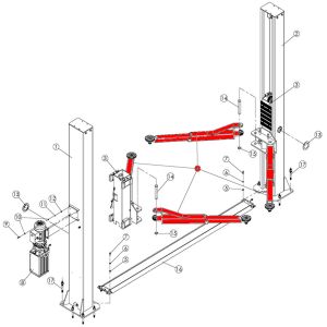 Двухсекционная лапа 760–1200 T4Е RAL1018 (BN-2.35PM-A-3000-00A.RAL1018)