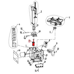 Цилиндр монтажной колонны в сборе V426, V426R (MM26001063203)